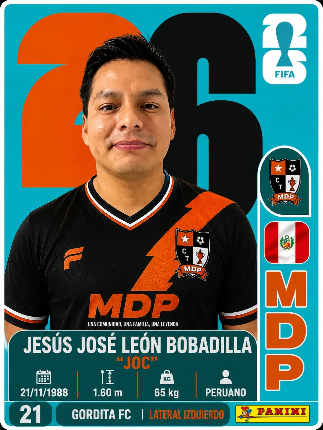 Ficha personal estilo FIFA, ejemplo 2